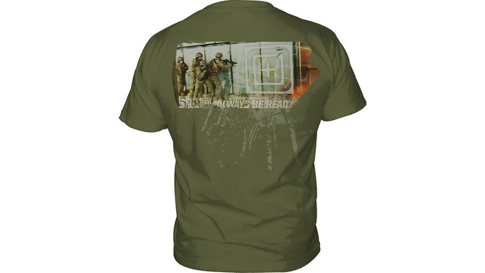 Тактическая Футболка короткий рукав 5.11 LOGO-T S/S BLASTER 182 OD GREEN