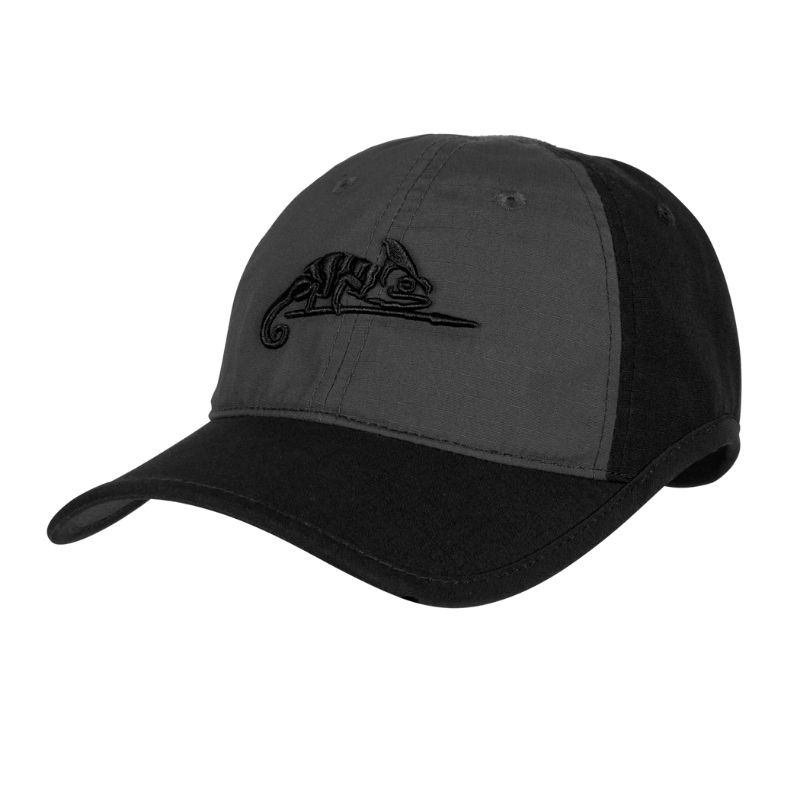 Бейсболка Helikon LOGO Cap - PolyCotton Ripstop - Black / Shadow Grey B