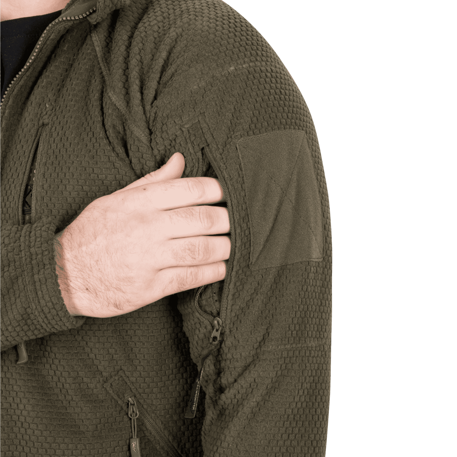 Толстовка Helikon ALPHA TACTICAL Jacket - Grid Fleece - Foliage Green — изображение 6