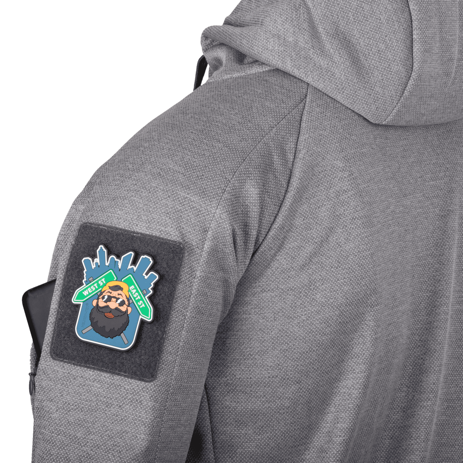 Худи Helikon URBAN TACTICAL HOODIE (FullZip)® - Black / Grey Melange — изображение 7