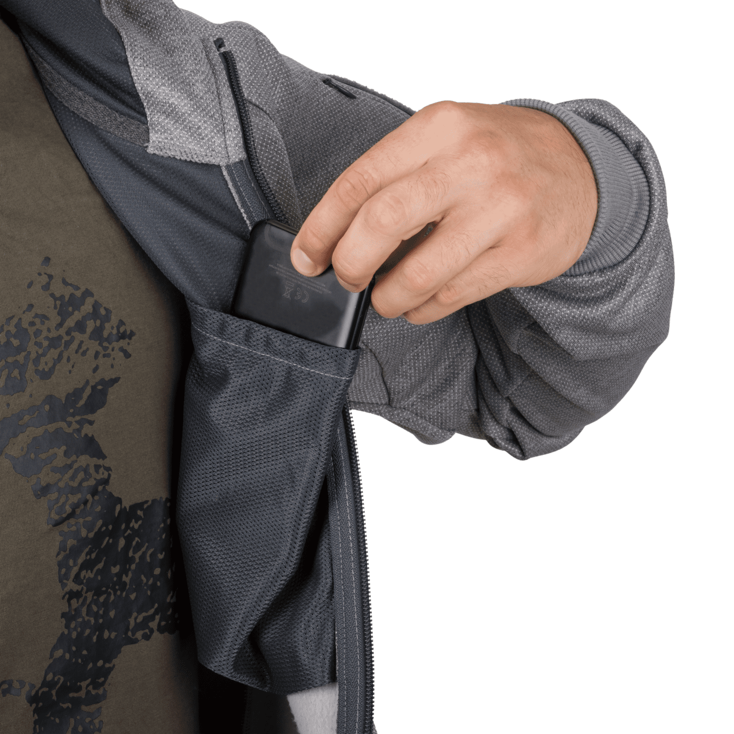 Худи Helikon URBAN TACTICAL HOODIE (FullZip)® - Black / Grey Melange — изображение 8