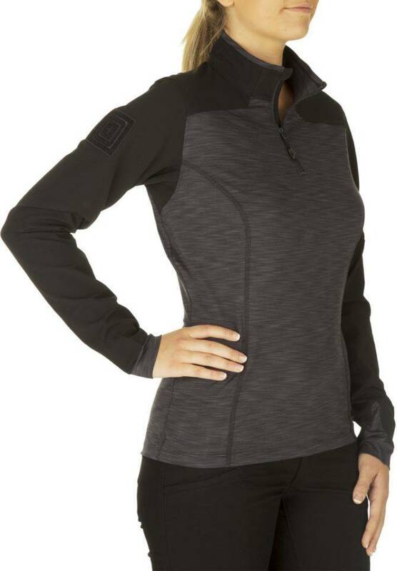 Боевая рубашка женская 5.11 WOMEN'S RAPID HALF ZIP - 018 CHARCOAL — изображение 3