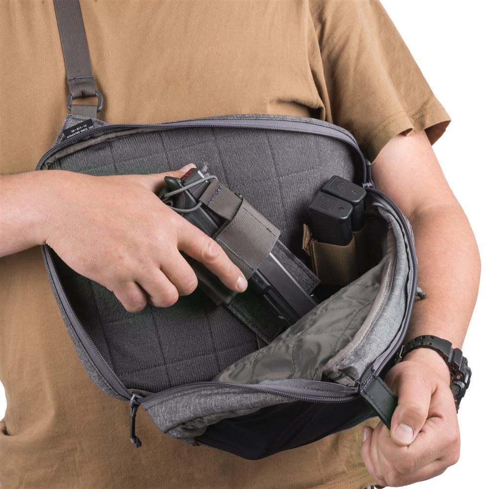 Рюкзак Helikon EDC SLING Backpack - Nylon Polyester Blend - Melange Black / Grey — изображение 3
