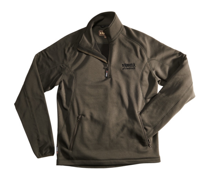 Кофта флисовая Harkila Teko half zip - Shadow Brown — изображение 3
