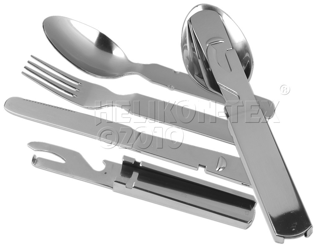 Столовый набор 4-предметный Helikon KFS Set BW - Stainless Steel