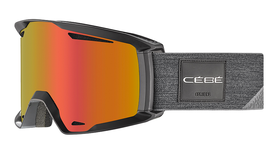 Очки горнолыжные Cebe REFERENCE Full Black PC Vario Perfo Amber Flash Red Cat.1-3