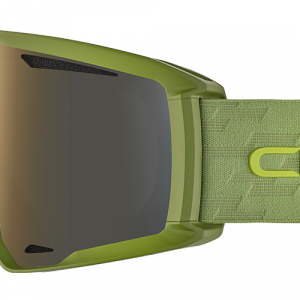 Очки горнолыжные Cebe REFERENCE Matt Olive Lime Dark Smoke Flash Gold Cat.3