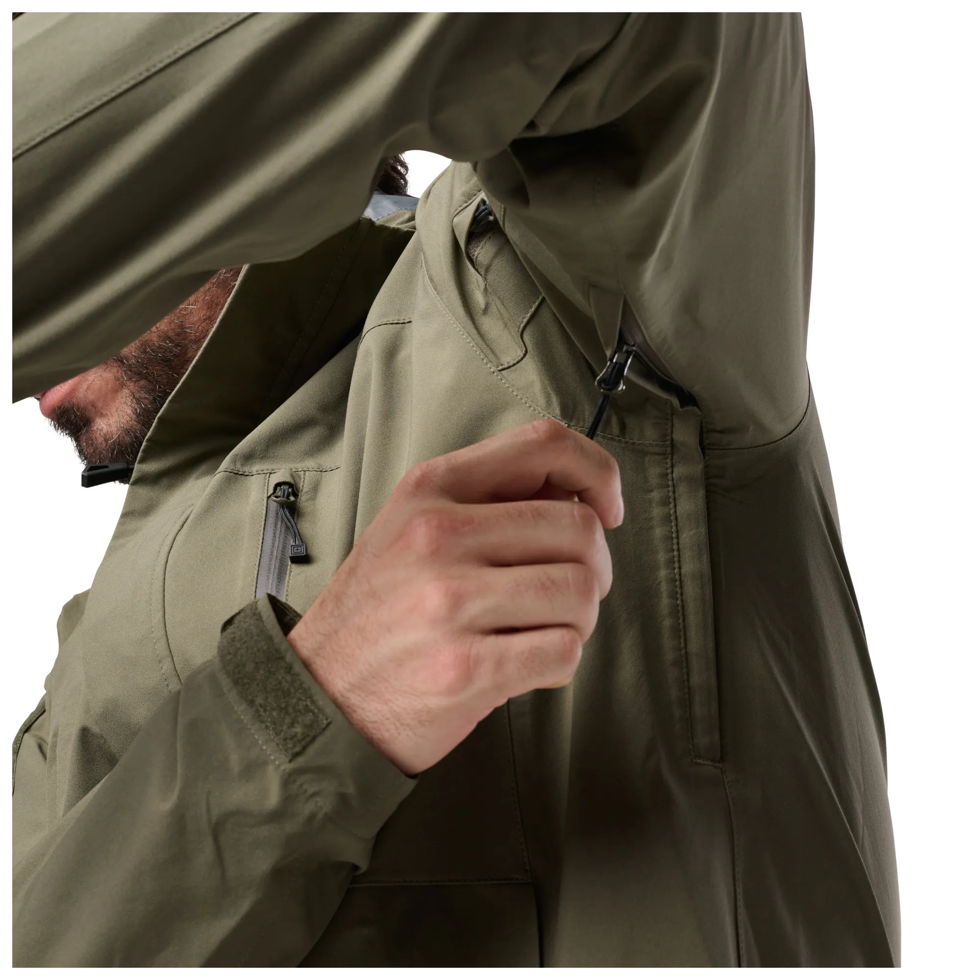 Куртка 5.11 FORCE RAINSHELL JACKET - 186 RANGER GREEN — изображение 13