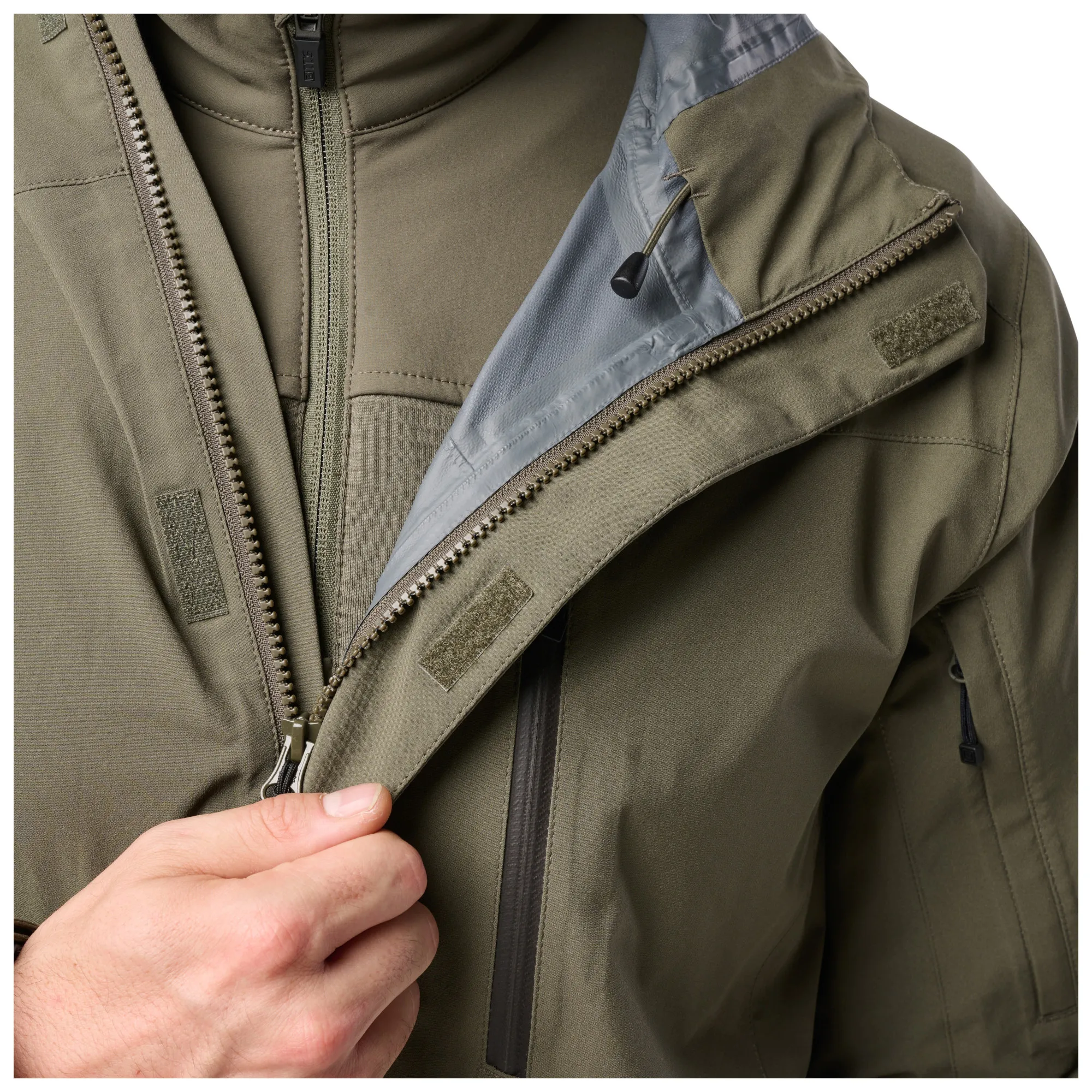 Куртка 5.11 FORCE RAINSHELL JACKET - 186 RANGER GREEN — изображение 9