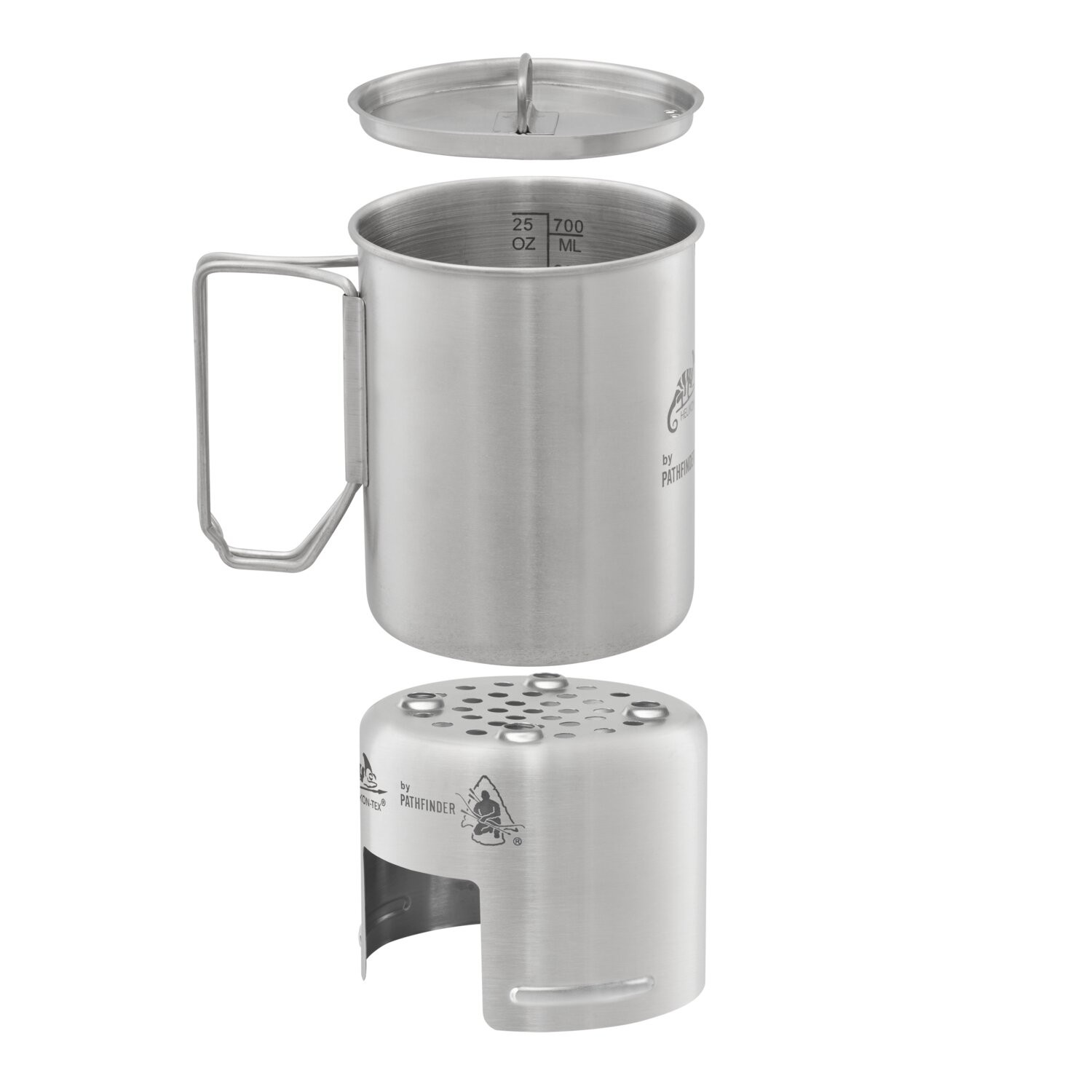 Набор посуды Helikon-Tex PATHFINDER Stainless Steel Bottle Cook Set - Steel — изображение 3