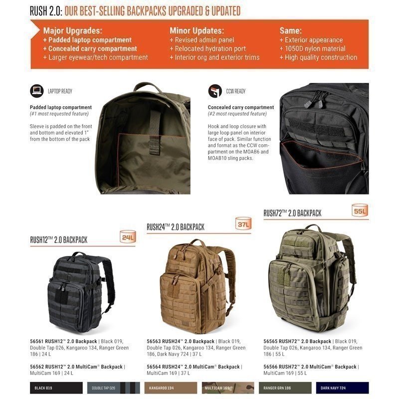 Рюкзак 5.11 RUSH 24 2.0 BACKPACK - 938 WOODLAND CAMO — изображение 18