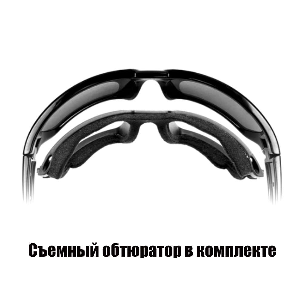 Очки Wiley-X GRAVITY BLACK CRYSTAL FRAME - Captivate Pol Blue Mirror — изображение 5
