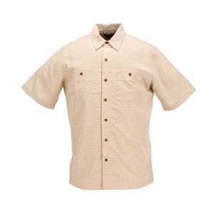 Рубашка короткий рукав 5.11 COVERT CASUAL SHIRT - 331 DARK STRAW PLAID