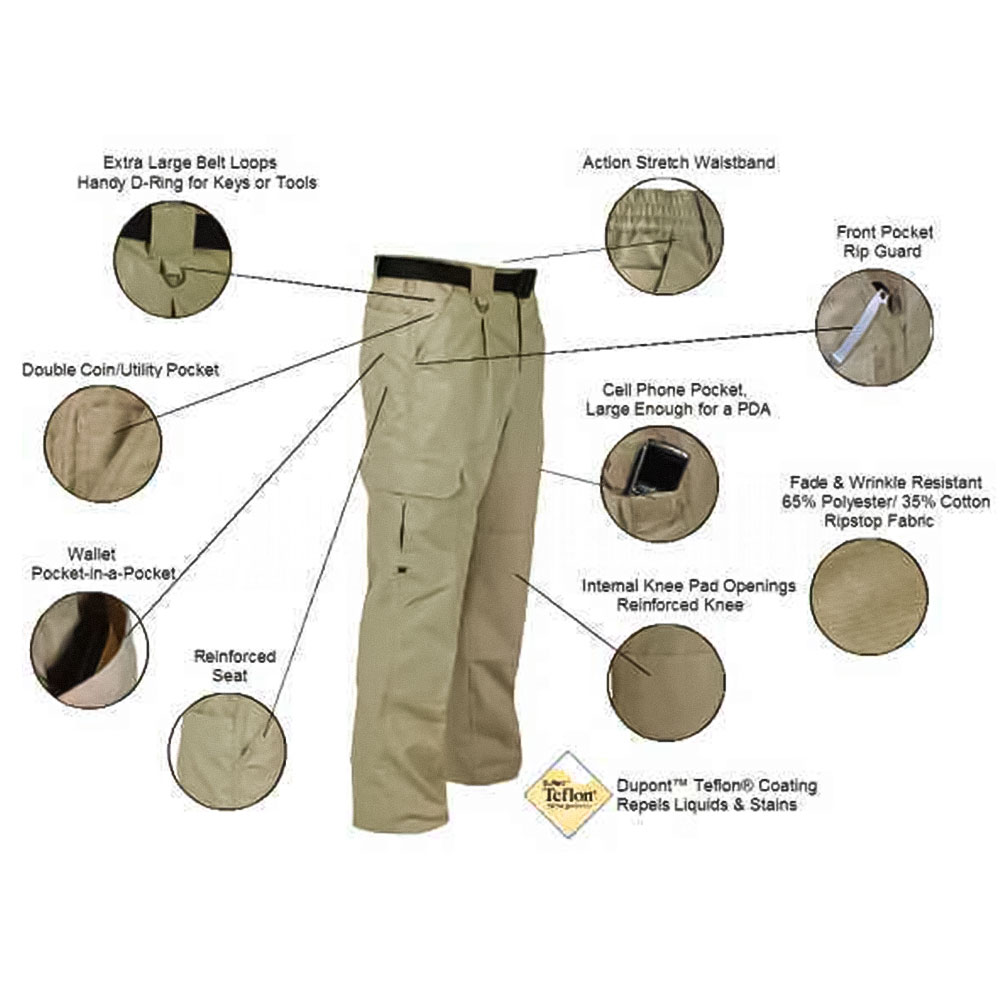 Брюки PROPPER Canvas Men's Tactical Pants - Polycotton Canvas - 250 Khaki — изображение 6