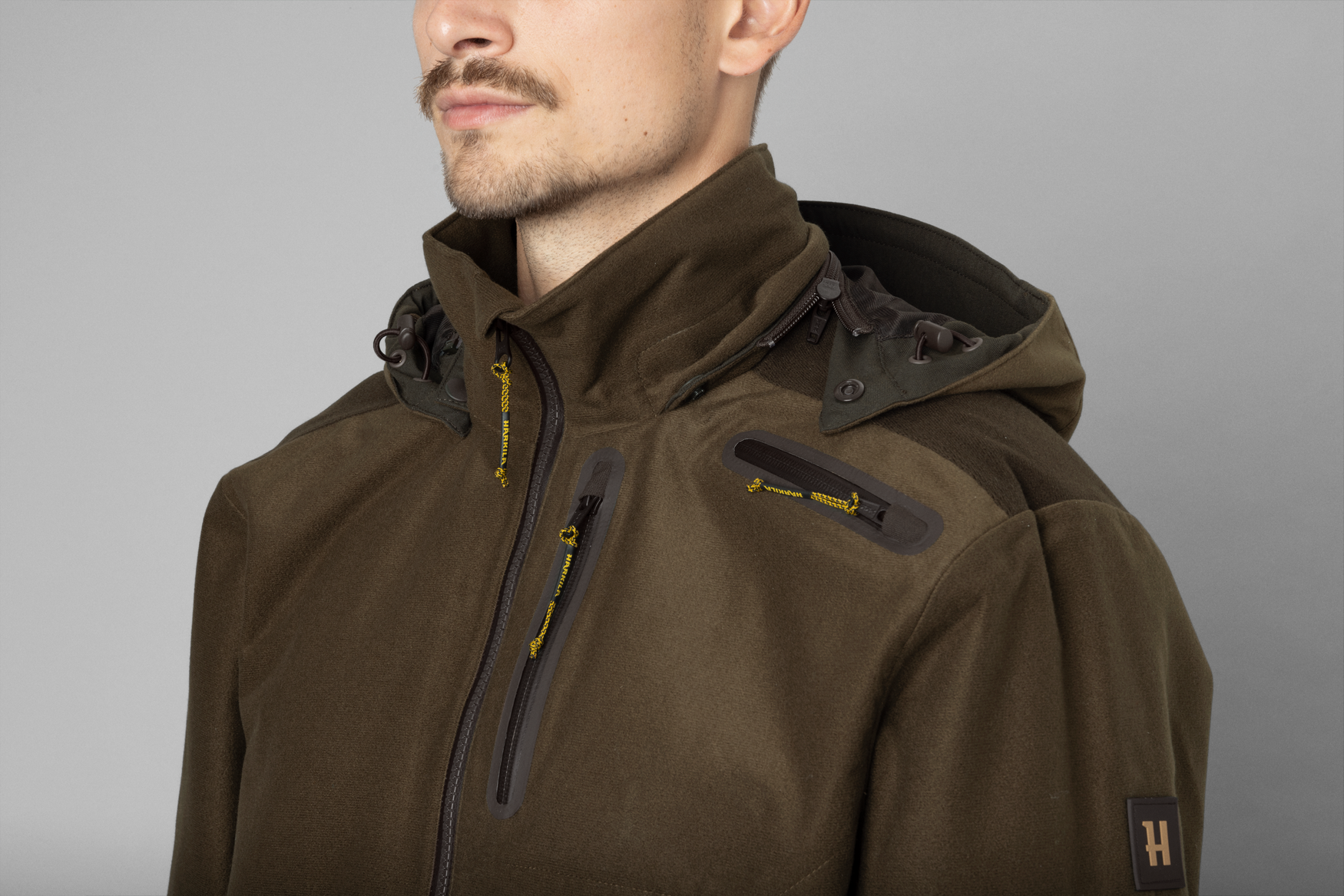 Куртка Härkila Forest Hunter GTX jacket Hunting green/Shadow brown — изображение 2