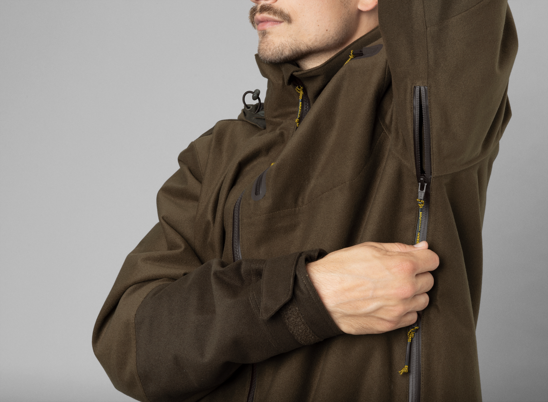 Куртка Härkila Forest Hunter GTX jacket Hunting green/Shadow brown — изображение 3