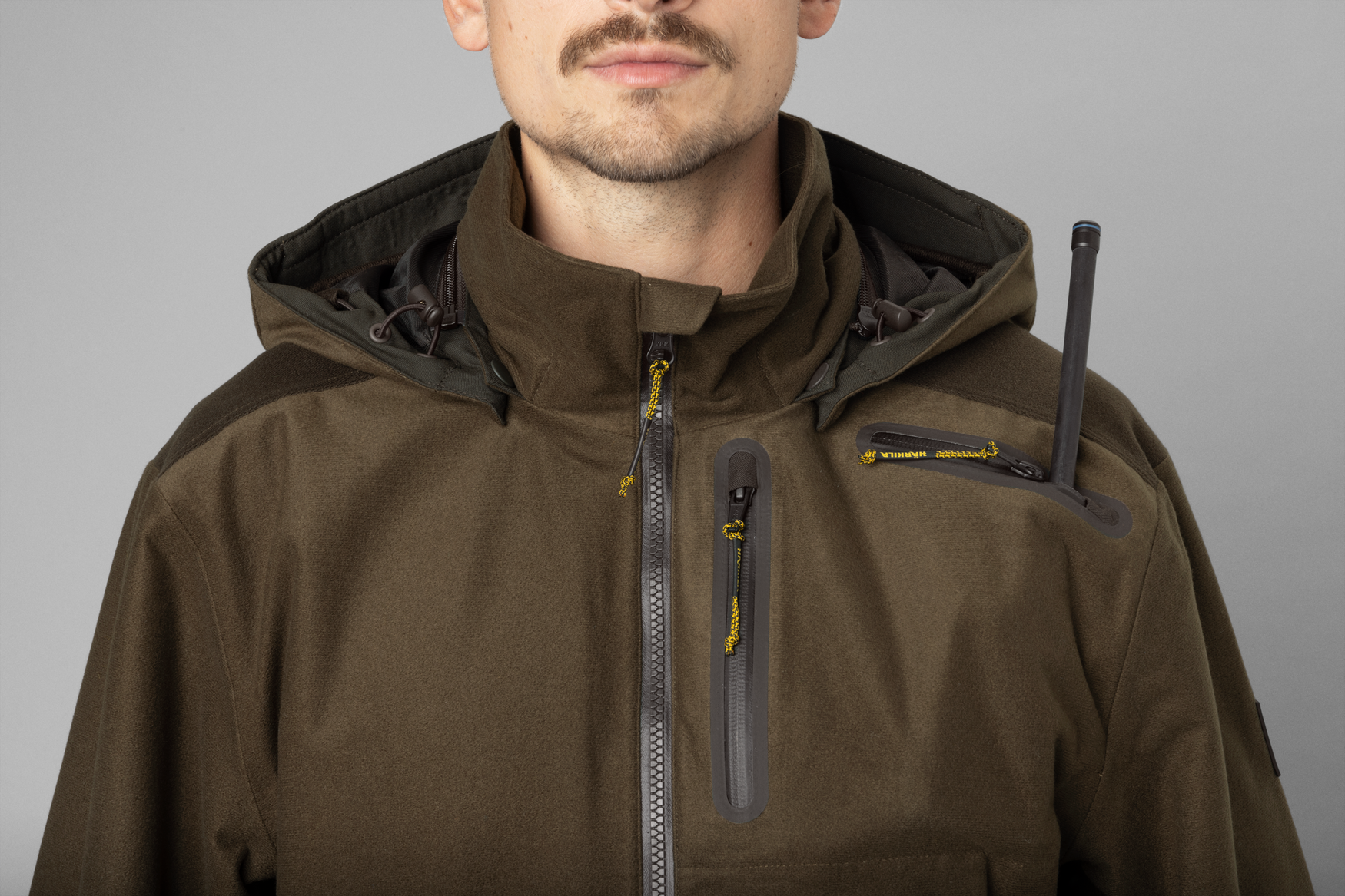 Куртка Härkila Forest Hunter GTX jacket Hunting green/Shadow brown — изображение 4
