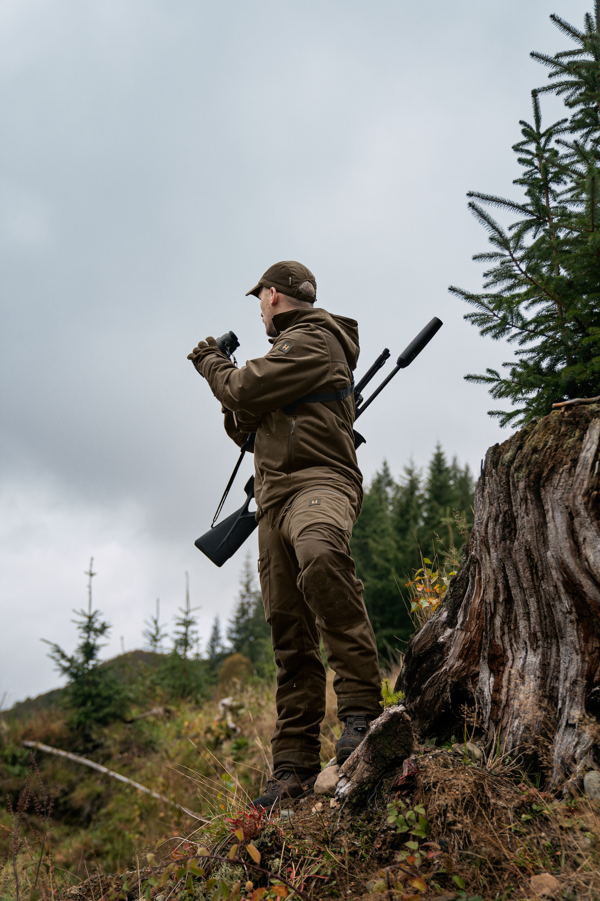 Куртка Härkila Forest Hunter GTX jacket Hunting green/Shadow brown — изображение 8