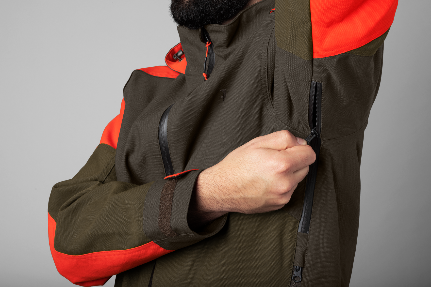 Куртка Härkila Pro Hunter Dog Keeper GTX jacket Willow green/Orange — изображение 5