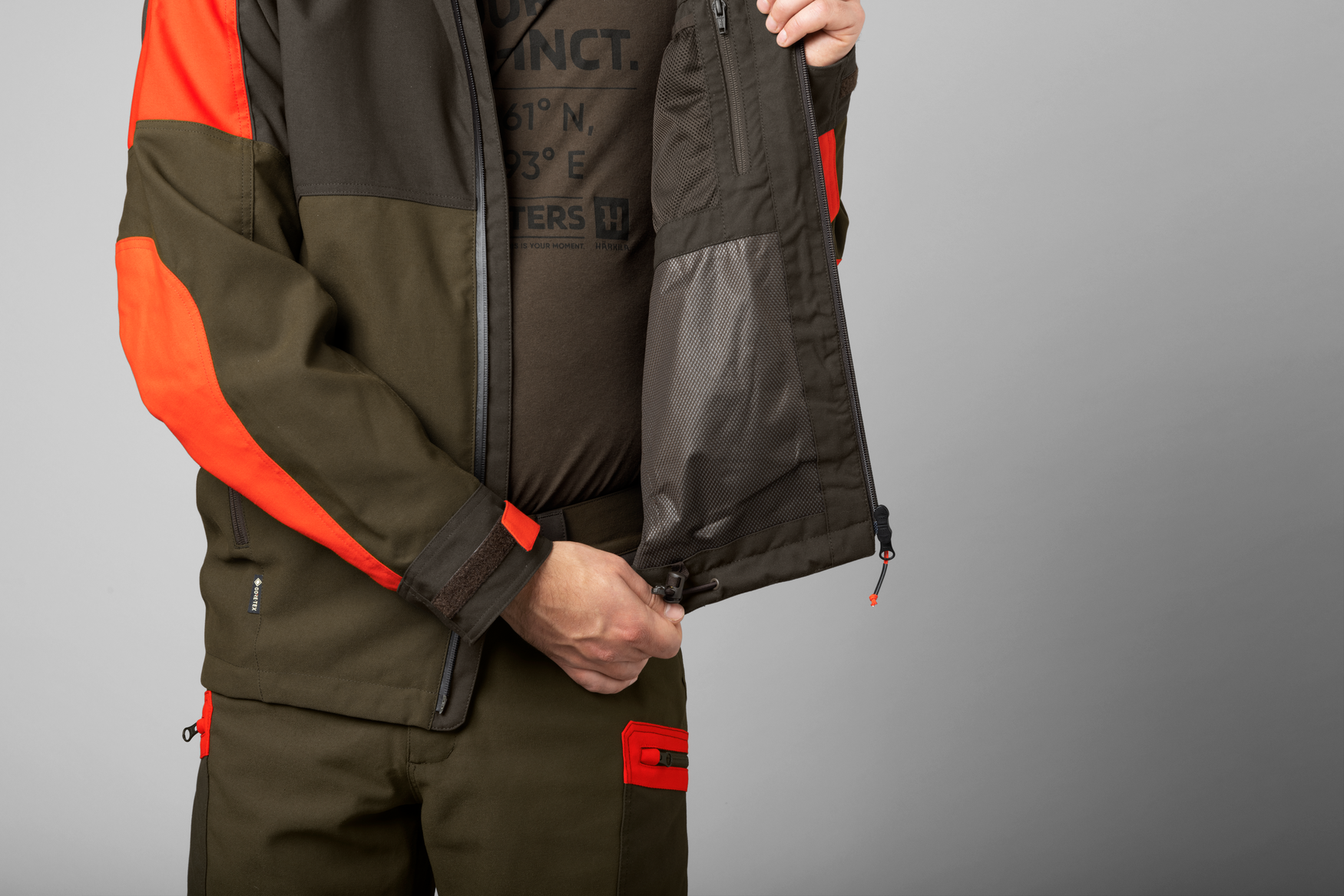 Куртка Härkila Pro Hunter Dog Keeper GTX jacket Willow green/Orange — изображение 7