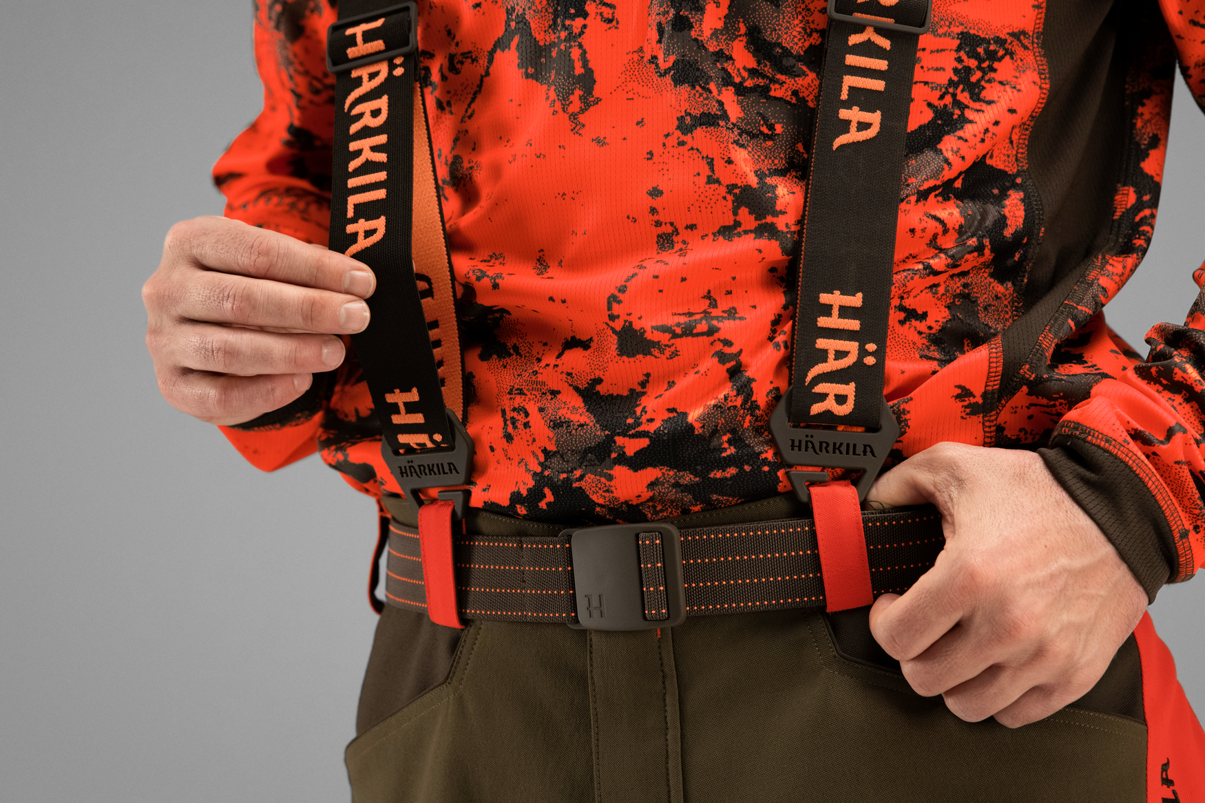 Подтяжки Härkila Wildboar Pro Tech braces Brown/Orange blaze — изображение 3