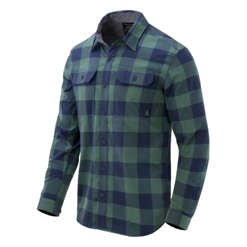 Рубашка Helikon Greyman - Nylon Solona Blend -Moss Green Checkered